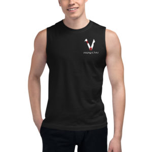 Victory MMA Muay Thai Chest Badge Muscle Tee-White