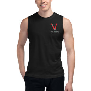 Victory MMA Jiu Jitsu Chest Badge Muscle Tee-Red
