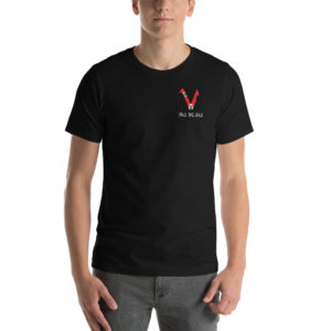 VICTORY JIU JITSU CHEST BADGE UNISEX TEE-BLACK/RED